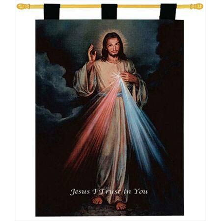 MANUAL WOODWORKERS & WEAVERS The Divine Mercy Tapestry Wall Hanging Vertical 26 X 36 in. HWDIME